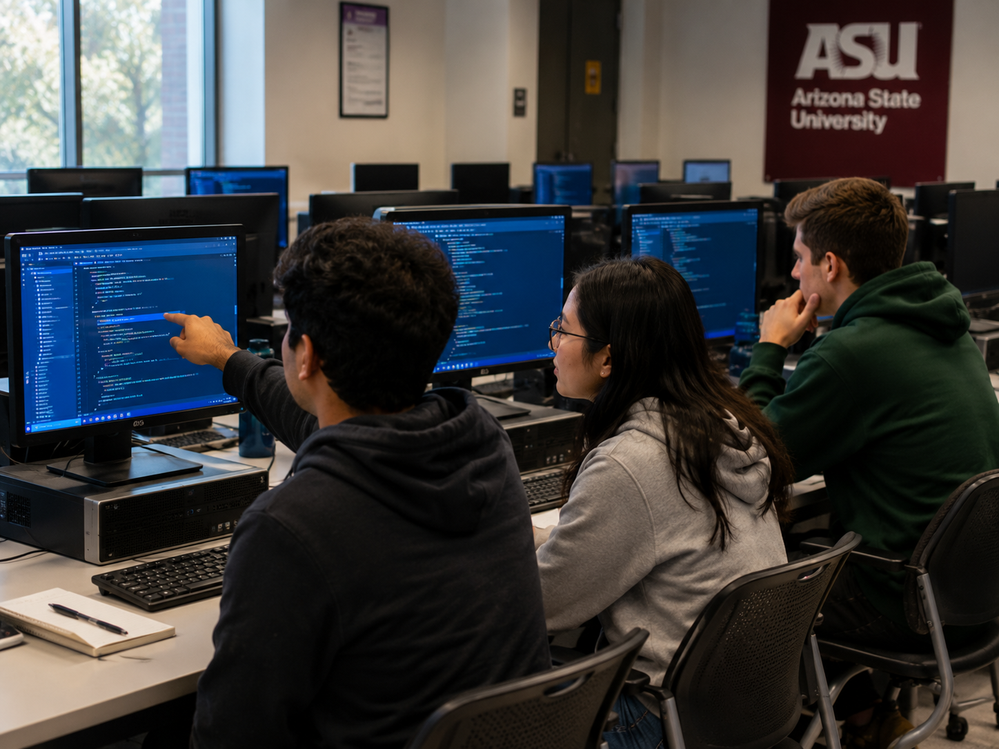 Students in the computer lab